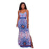 Kuwait Blue Multi-Color Aztec Print Maxi Dress #Maxi Dress #Blue